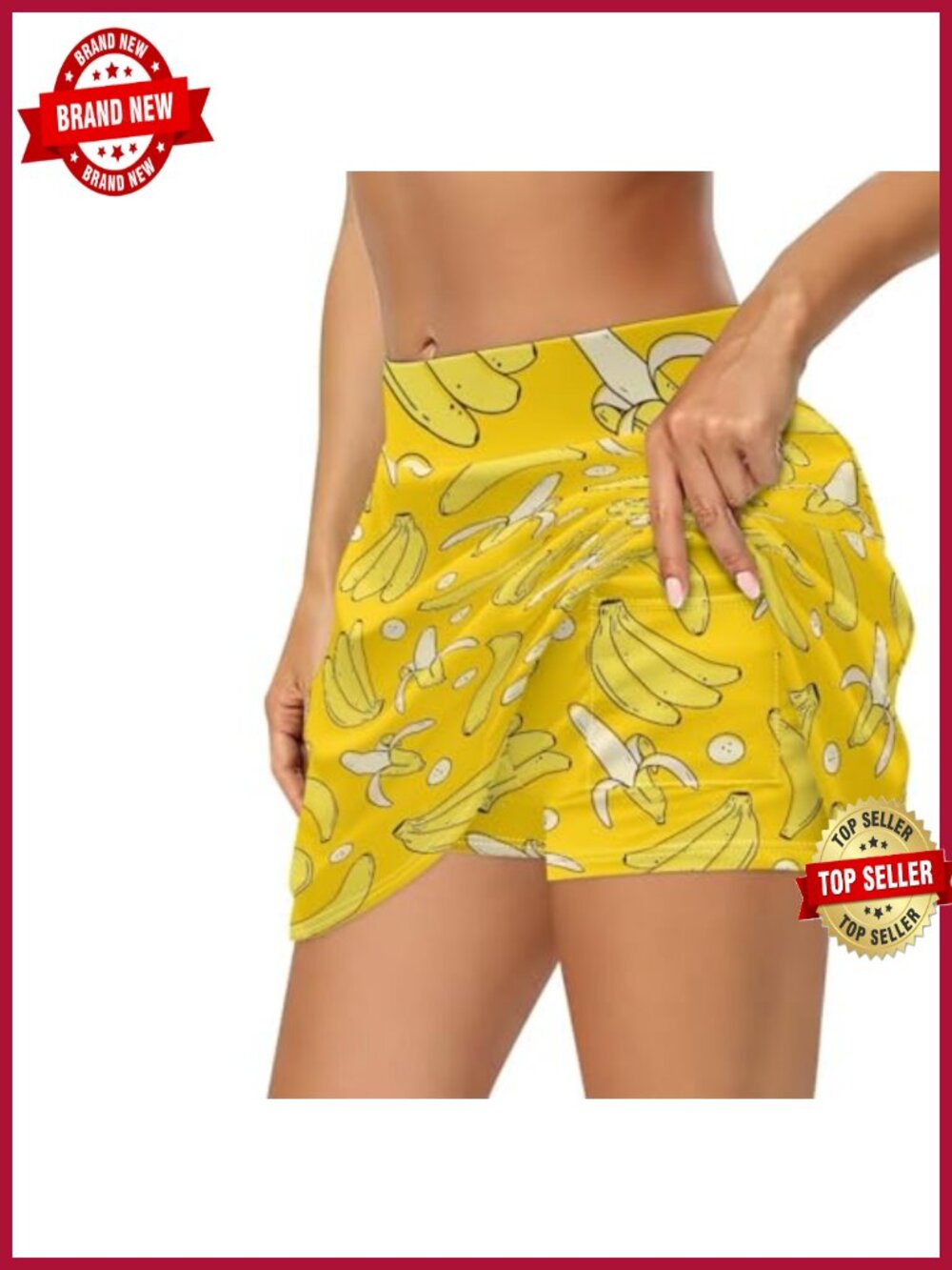 Women's 2-in-1 High Waisted Athletic Golf Skort Skirt with Pockets XS-3XL